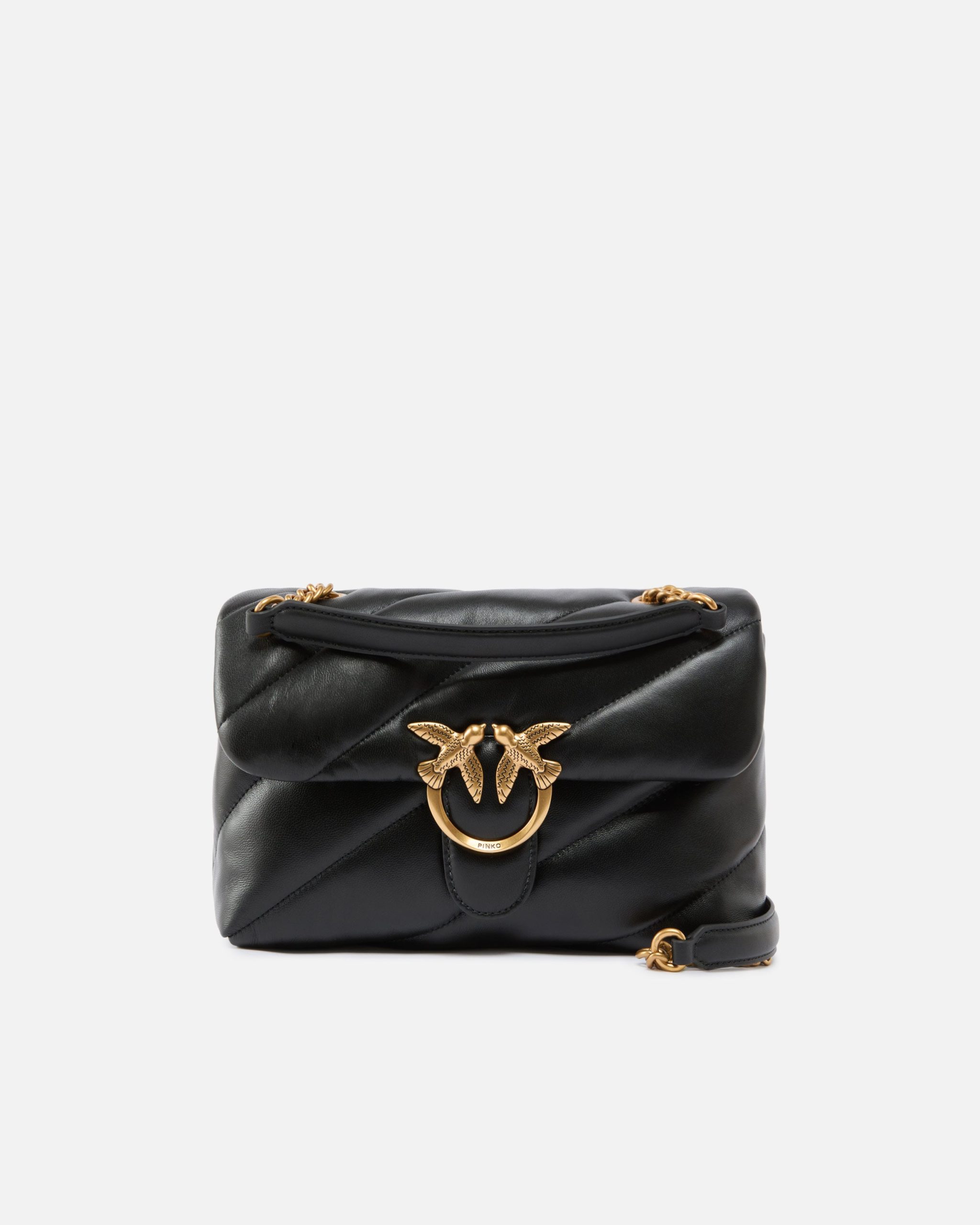 Μεσαία τσάντα ώμου Love Bag Puff Maxi Quilt - Μαύρο