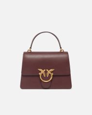 Μεσαία τσάντα χειρός Love Bag Top Handle από δέρμα - Μπορντό