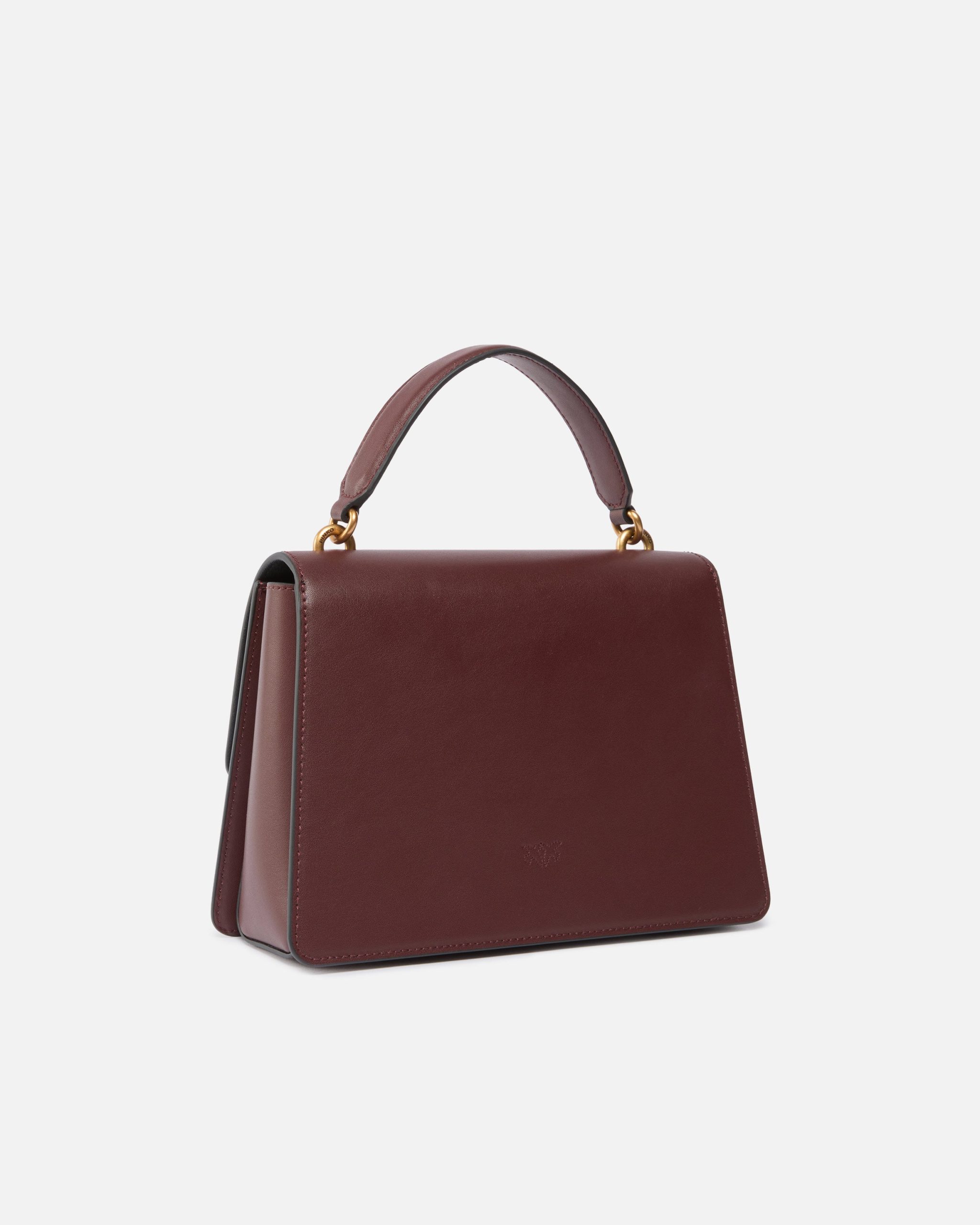 Μεσαία τσάντα χειρός Love Bag Top Handle από δέρμα - Μπορντό