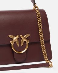 Μεσαία τσάντα χειρός Love Bag Top Handle από δέρμα - Μπορντό