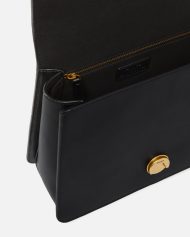 Μεσαία τσάντα χειρός Love Bag Top Handle από δέρμα - Μαύρο