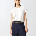 Σατέν μπλούζα με μικρά μανίκια - Λευκό