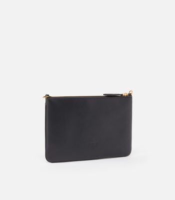 Μεσαία τσάντα ώμου Flat Love Bag Simply - Μαύρο