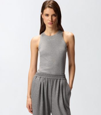 Ριμπ τοπ φανελάκι - Γκρι