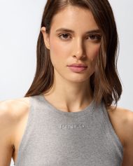 Ριμπ τοπ φανελάκι - Γκρι