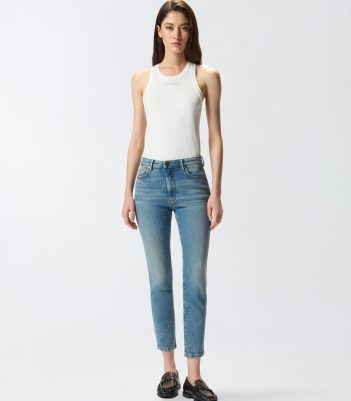 Ριμπ τοπ φανελάκι - Λευκό