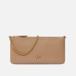 Δερμάτινη Horizontal Flat Bag - Μπεζ