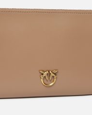 Δερμάτινη Horizontal Flat Bag - Μπεζ