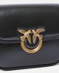 Μεσαία τσάντα ώμου Love Bag Box από δέρμα νάπα - Μαύρο