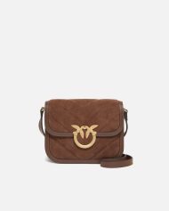 Μικρή τσάντα ώμου Mini Love Bag Box από σουέτ δέρμα - Καφέ