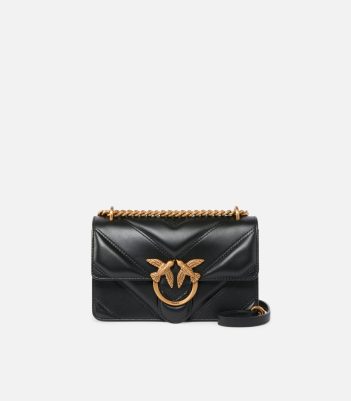 Μικρή δερματίνη τσάντα χειρός Love Bag One - Μαύρο