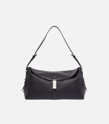 Δερμάτινη τσάντα ώμου μεσαίου μεγέθους Saddle Bag - Μαύρο