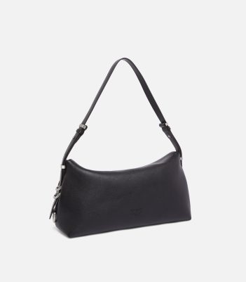 Δερμάτινη τσάντα ώμου μεσαίου μεγέθους Saddle Bag - Μαύρο