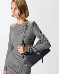 Δερμάτινη τσάντα ώμου μεσαίου μεγέθους Saddle Bag - Μαύρο