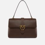 Δερμάτινη τσάντα ώμου Maxi Love Bag Slouchy - Καφέ