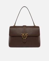 Δερμάτινη τσάντα ώμου Maxi Love Bag Slouchy - Καφέ