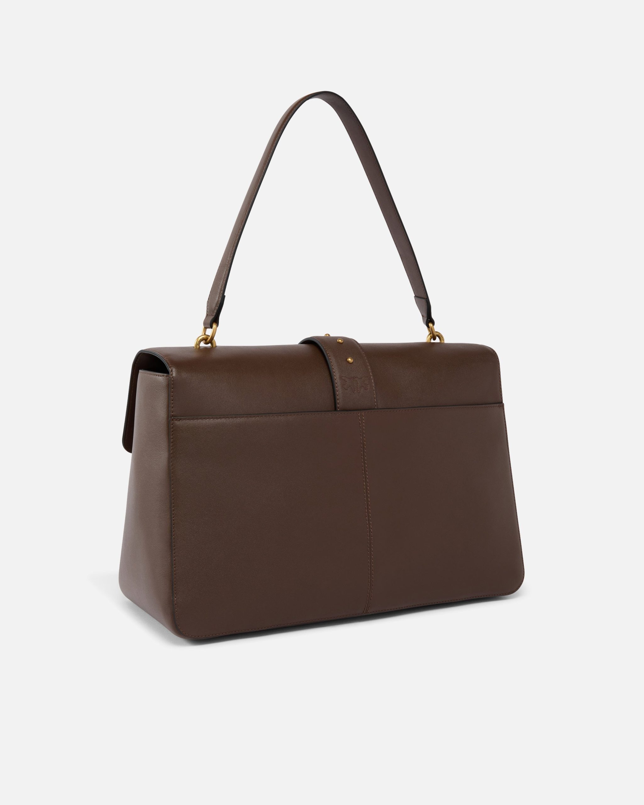 Δερμάτινη τσάντα ώμου Maxi Love Bag Slouchy - Καφέ