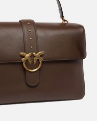 Δερμάτινη τσάντα ώμου Maxi Love Bag Slouchy - Καφέ