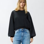 Φούτερ με κέντημα Love Birds - Μαύρο