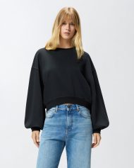 Φούτερ με κέντημα Love Birds - Μαύρο