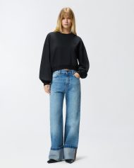 Φούτερ με κέντημα Love Birds - Μαύρο