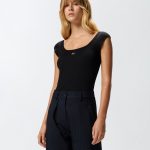 Ριμπ τοπ με λογότυπο Love Birds - Μαύρο