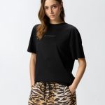 T-shirt More Strass Less Stress - Μαύρο