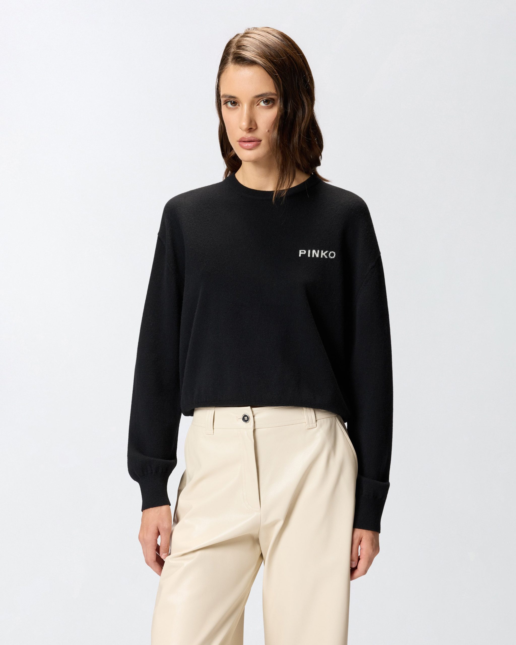 Πουλόβερ με μεγάλο λογότυπο Love Birds - Multicolor Μαύρο-Λευκό