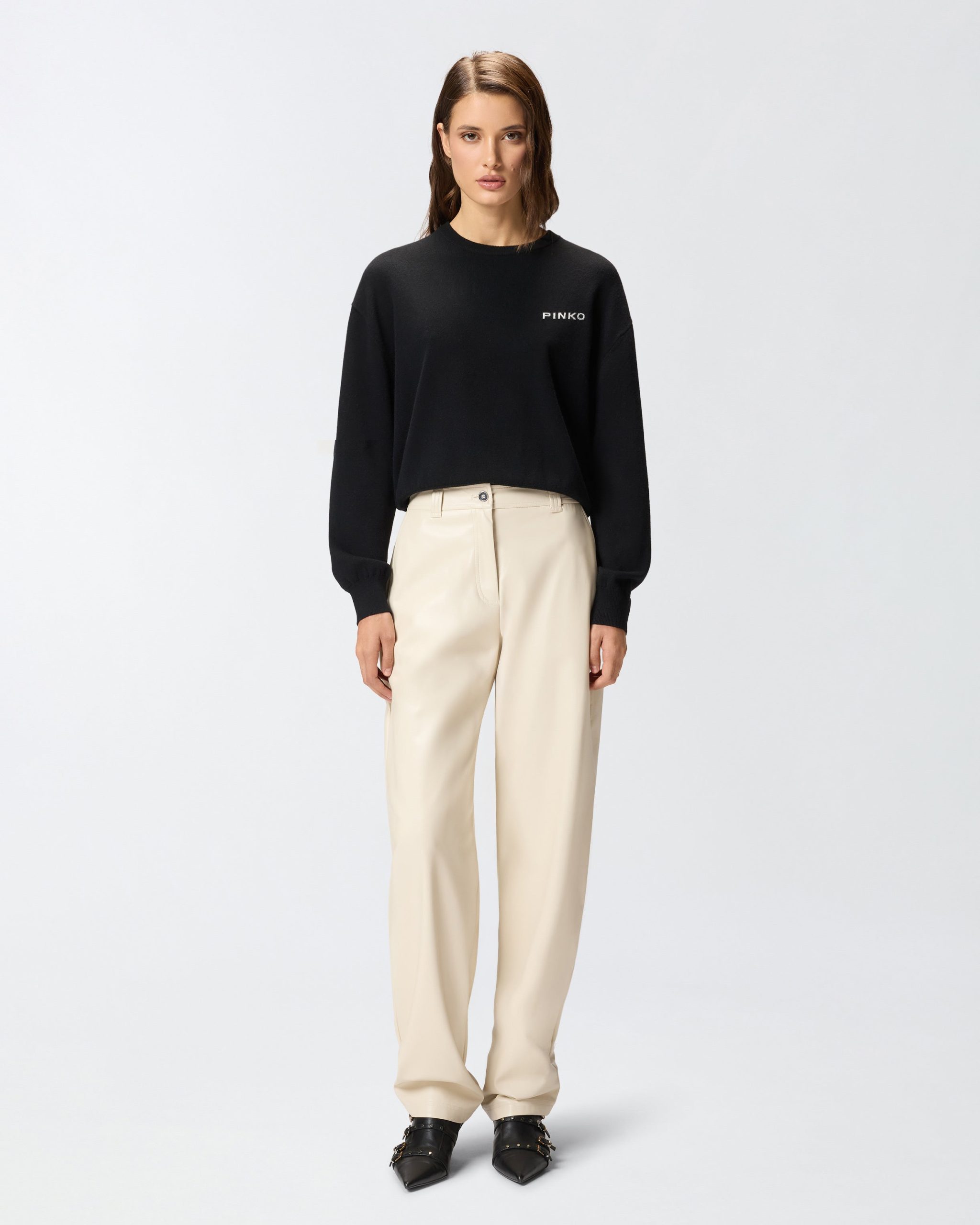 Πουλόβερ με μεγάλο λογότυπο Love Birds - Multicolor Μαύρο-Λευκό