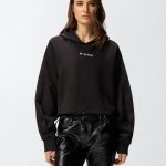 Cropped φούτερ με κέντημα - Μαύρο