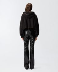 Cropped φούτερ με κέντημα - Μαύρο