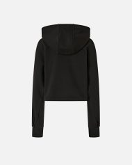 Cropped φούτερ με κέντημα - Μαύρο