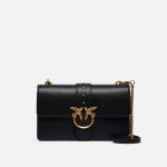 Δερματίνη τσάντα χειρός μεσαίου μεγέθους Love Bag One - Μαύρο