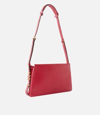 Δερμάτινη τσάντα χιαστί, Mini One, Two, Three Bag - Κόκκινο