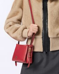 Δερμάτινη τσάντα χιαστί, Mini One, Two, Three Bag - Κόκκινο