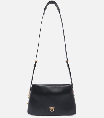 Δερμάτινη τσάντα χιαστί, Mini One, Two, Three Bag - Μαύρο