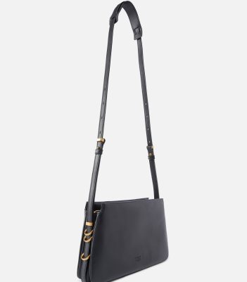 Δερμάτινη τσάντα χιαστί, Mini One, Two, Three Bag - Μαύρο