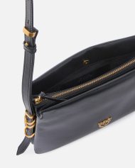 Δερμάτινη τσάντα χιαστί, Mini One, Two, Three Bag - Μαύρο