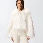 Caban από συνθετική γούνα - Λευκό