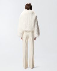 Caban από συνθετική γούνα - Λευκό