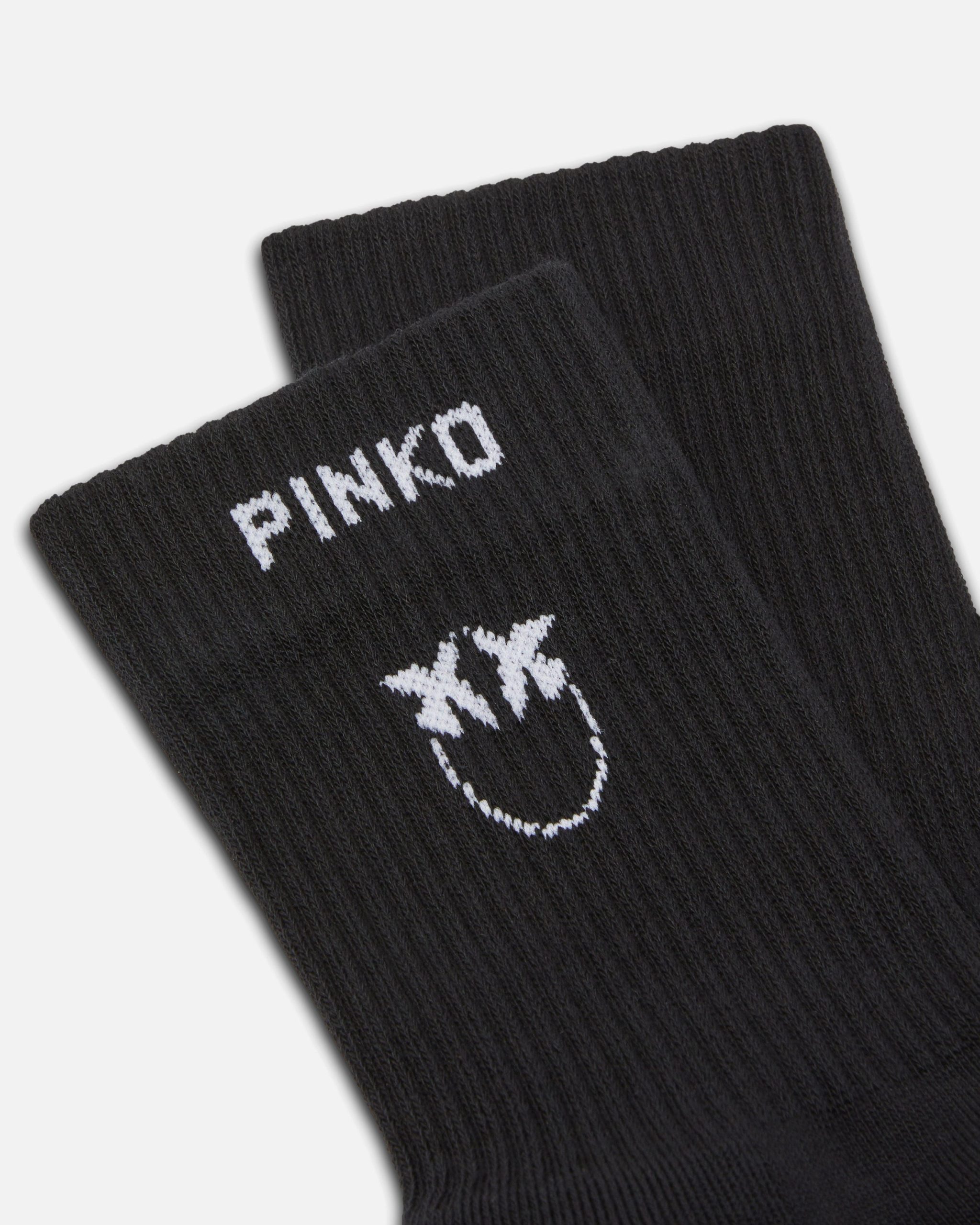 Κάλτσες με λογότυπο Love Birds - Multicolor Μαύρο-Λευκό