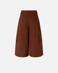 Μακριά βαμβακερή βερμούδα σε χυτή γραμμή - Καφέ