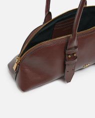 Μεγάλη δερμάτινη τσάντα ώμου Escape Bag Horizontal - Μπορντό