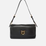 Δερμάτινη τσάντα χιαστί μεσαίου μεγέθους Love Bag Click Soft Horizontal Handle - Μαύρο