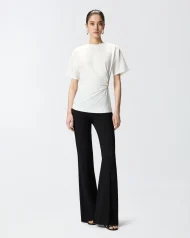 T-shirt με σούρες και χρυσή λεπτομέρεια - Image 2