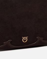 Μικρή τσάντα χιαστί One, Two, Three Bag από σουέτ με κρόσσια - Καφέ