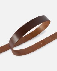 Δερμάτινη ζώνη 3 cm με τιρκουάζ πέτρες - Καφέ