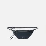 Μικρό τσαντάκι μέσης από δέρμα new biker - Μαύρο