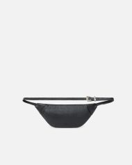 Μικρό τσαντάκι μέσης από δέρμα new biker - Μαύρο