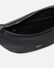 Μικρό τσαντάκι μέσης από δέρμα new biker - Μαύρο